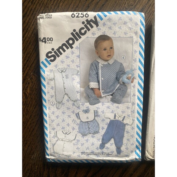 Simplicity 6259 & 7108 Layette and Snowsuit Baby Sewing Patterns - VTG Uncut NOS - Picture 3 of 6